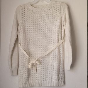 Liz lange white sparkle maternity sweater